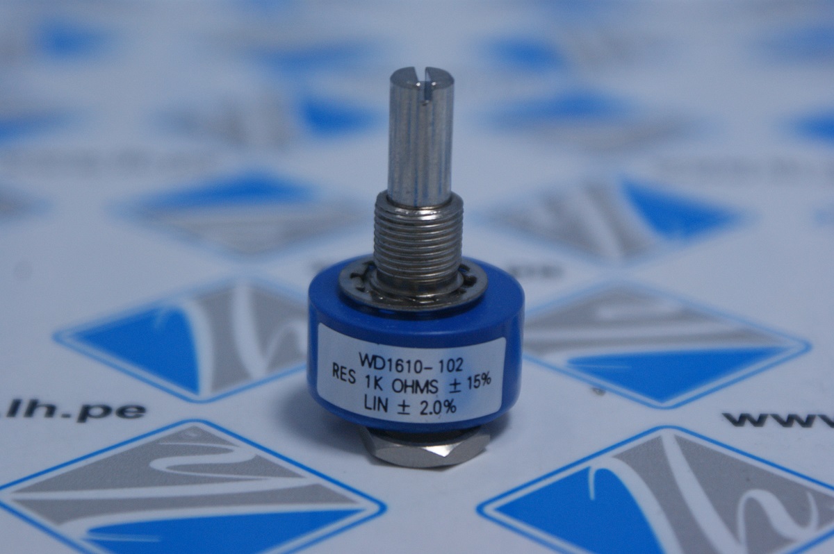 WD1610-102 1K-STOP               Potenciómetro Precisión, 1 vuelta, 1kΩ, lineal, 6.35mm